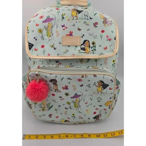 Disney Animators Collection Mint Green Princesses Backpack - Picture 3 of 9